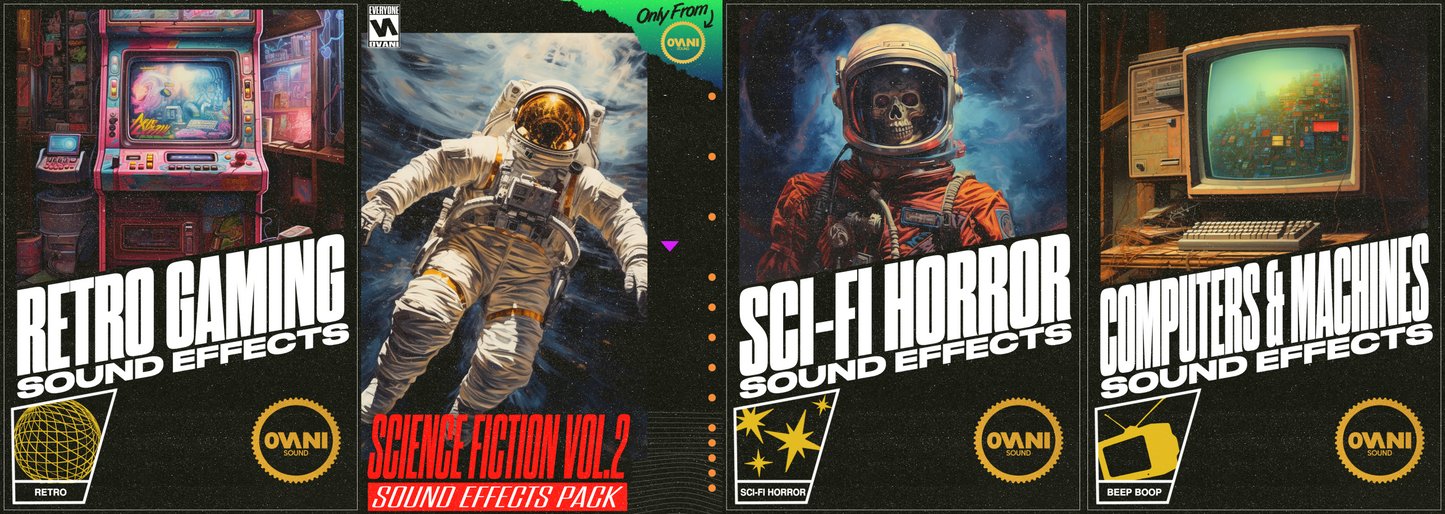xxx-10/17/2024 Weekly Wav - Teleport Weekly WAV, Retro Vol. 1, Science Fiction Vol. 2, Sci-Fi Horror Vol. 1, Computers and Machinery Vol. 1 Sound FX Packs Bundle - Ovani Sound