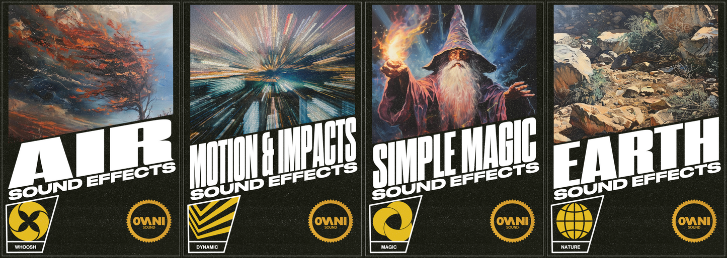 xxx-8/28/2024 Weekly Wav - Crunchy Riser Weekly WAV, Air, Motion & Impacts, Simple Magic, and Earth Sound FX Packs Bundle - Ovani Sound